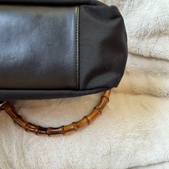 Gucci black bamboo handle bag vintage with COA - Picture 14 of 17
